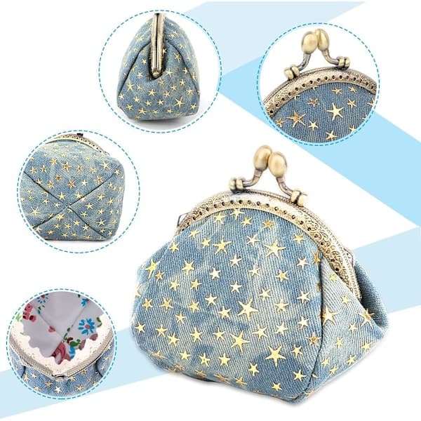 1 pc Denim Wallet Women Retro Po