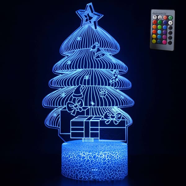 IC Christmas Tree Series 3D Table Lamp, LED Creative Gift Colorful MY-1214