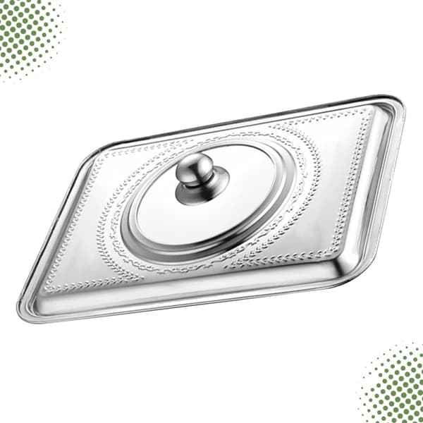 Stainless Steel Pot Lid, Robust Kitchen Equipment and Splash Guard with Large Handle, Keeps Food Warm
