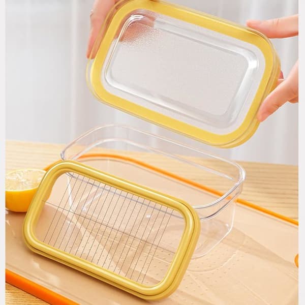 Airtight Butter Cutter, Refrigerator Butter Storage Container with Lid (280g)