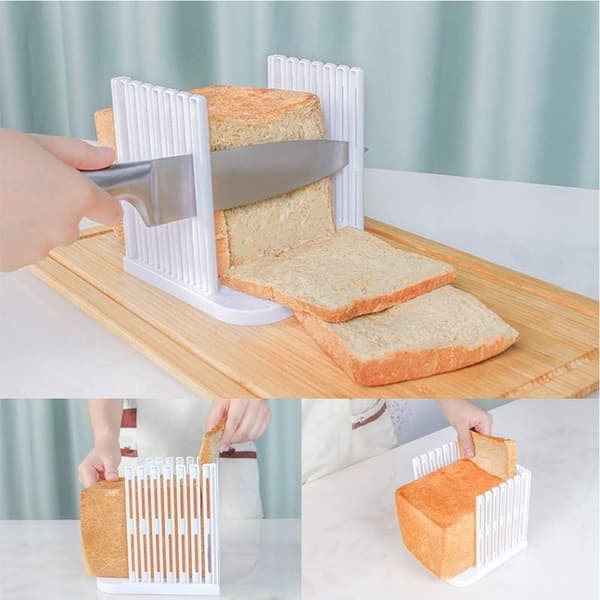Bread Slicer, Rust Slice, Foldable and with Adjustable Thickness