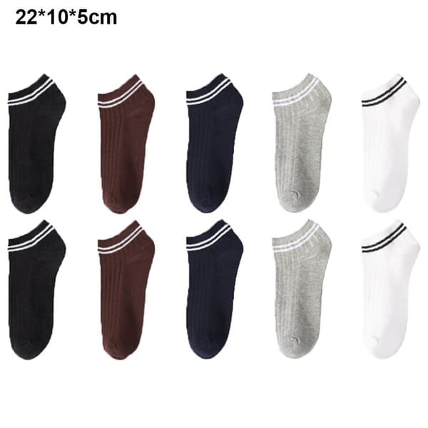 Mjuka ankelstrumpor i bomull för dam, Athleisure, 5-pack, KLB