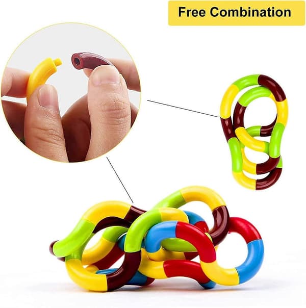 4-pack Tangle Fidget Leksak Tangle Fidget Avslappningsterapi Stresslindring Sensorisk Tangle