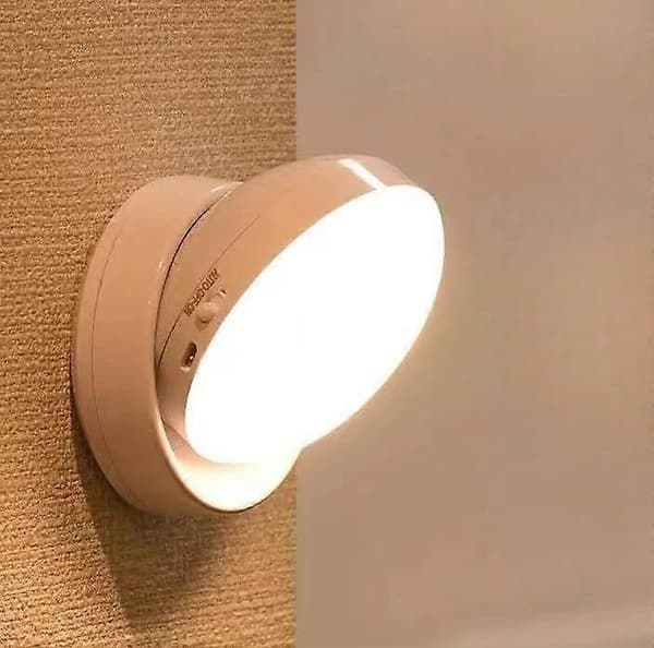Sensor Light Indoor C-shaped Rechargeable LED Night Light with Auto/On/Off Mode with Removable Magnetic Adhesion (White Light)