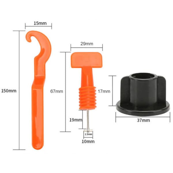 Tile Leveling System, Auxiliary Tool for Tile Positioning and Leveling, 151 Pieces