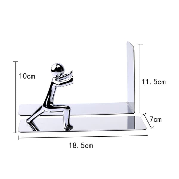 Creative Kung Fu Metal Frame Bookends with Clips (2 pieces)