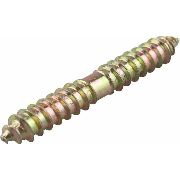 10 stk. møbelfastgørelsesskruer - M8 x 60 mm dobbeltsidet hoved - træ til træ