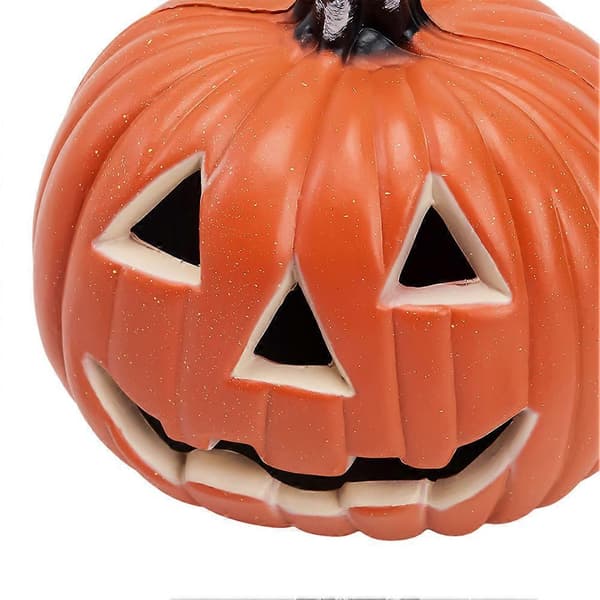 Halloween LED Græskarlygte Batteridrevet 20x18cm