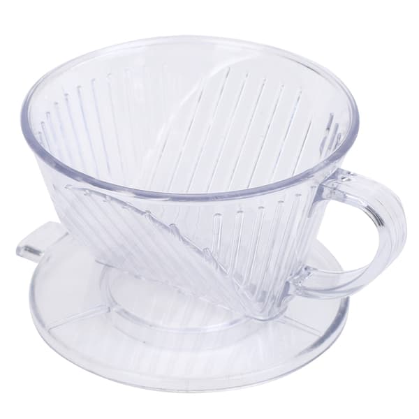 Konformad kaffebryggare filterkopp droppbricka återanvändbar häll över serveringsmugg (transparent S)_tfrf