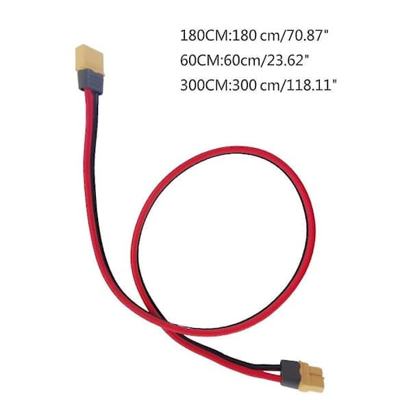 Xt60 han til Xt60 hun stik med 12awg silikone kabel forlængerkabel 60cm 60cm 60cm