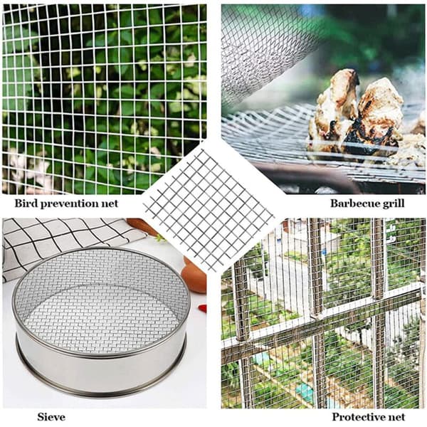 Stykke trådnet metalgitterfilter 60x30cm finmasket metalgitter maskegitter filtermåtter si filtergitter terrariegitter