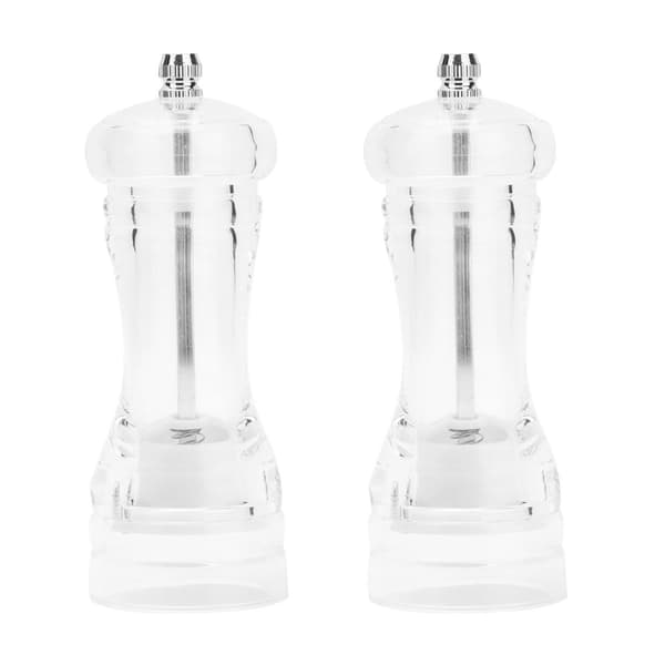 2 st akryl handkvarn transparent peppar- och saltkvarn KLB