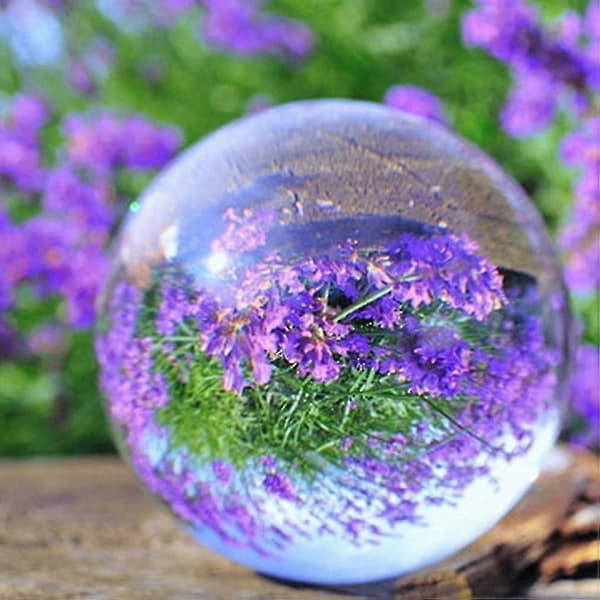 80mm Clear Round Glass Artificial Crystal Healing Ball Sphere Decoration
