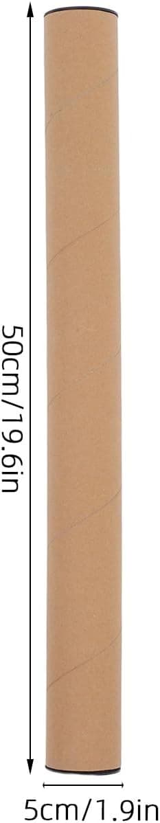 10 stk. kraftpapirrør med sorte låg 50X5 cm – Plakattrør