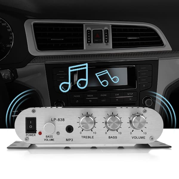 Mini HiFi 2.1 Stereo Bass Auto Home Audio Amplifier Digital Amplifier Black