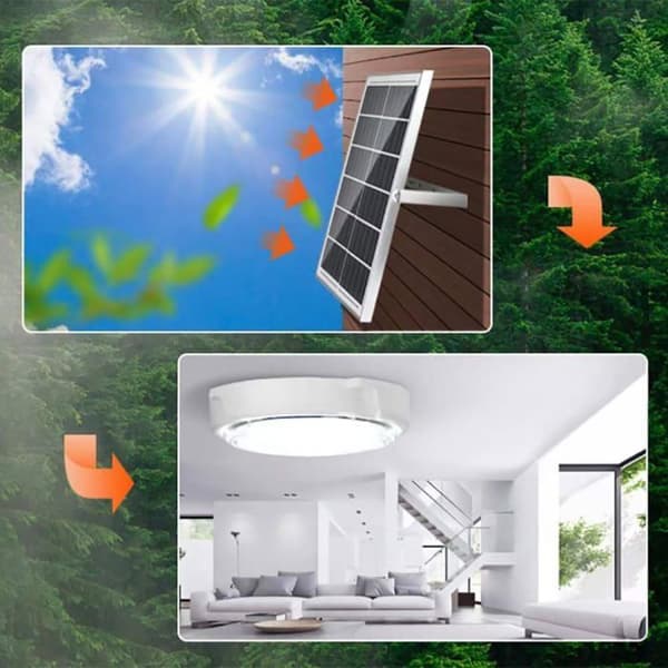 Loftlampe solcellevæglampe vandtæt IP67 hængende loftlampe solcelle LED 20W YYV