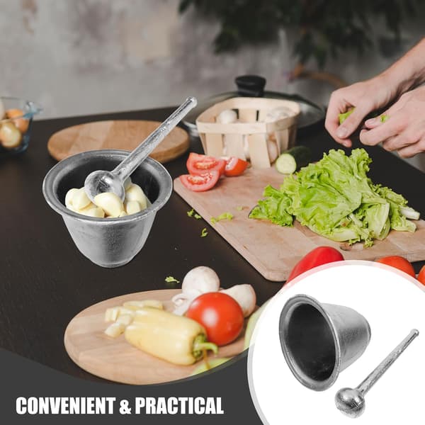 Garlic Grinding Tool Mortar Garlic Press Aluminum Spice Grinder Bowl