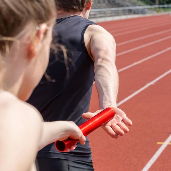 3 stk. 3,8 cm aluminiumslegeringsstafet til atletikskolens stafetløb