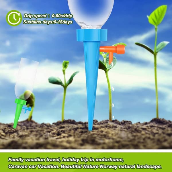 40x vanndrypper - plantevanningssystem - dryppsystem - vanningssystem - vannkule - plantekule ...