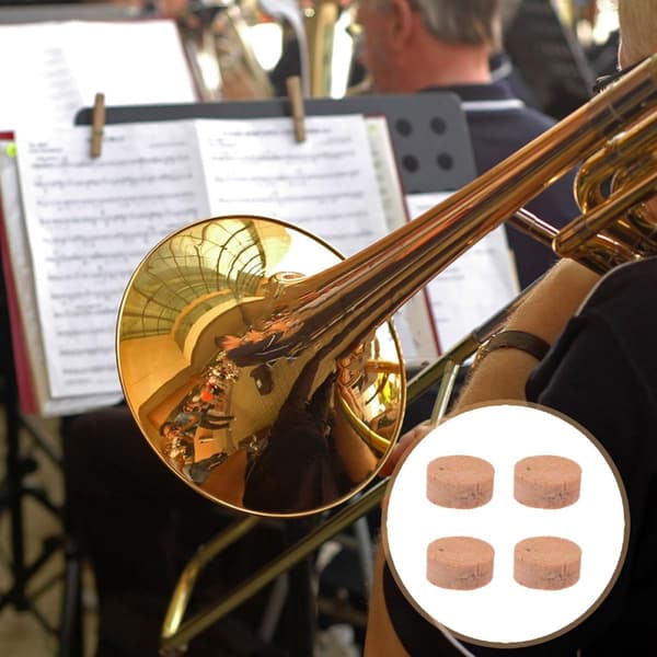 4 stk Tuba Vannklaffputer Erstatningstilbehør Kork Instrumenttilbehør Khakifarge