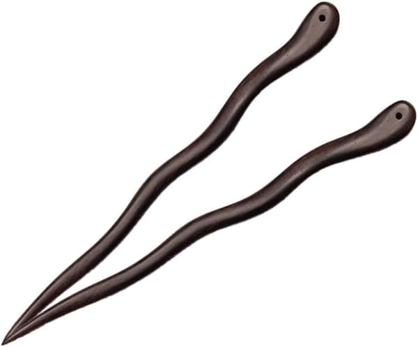 Hårnåle, håndlavede sorte sandeltræ hårnåle retro hårnål (2 stk)