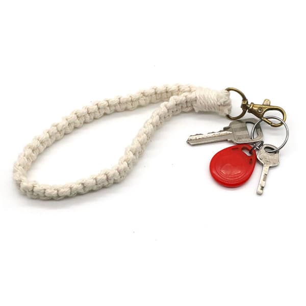 3 stk. Makrame Nøglering Håndlavet Boho Tilbehør Armbånd til Bilnøgle Taske Vedhæng Pung Charm Unik Gave