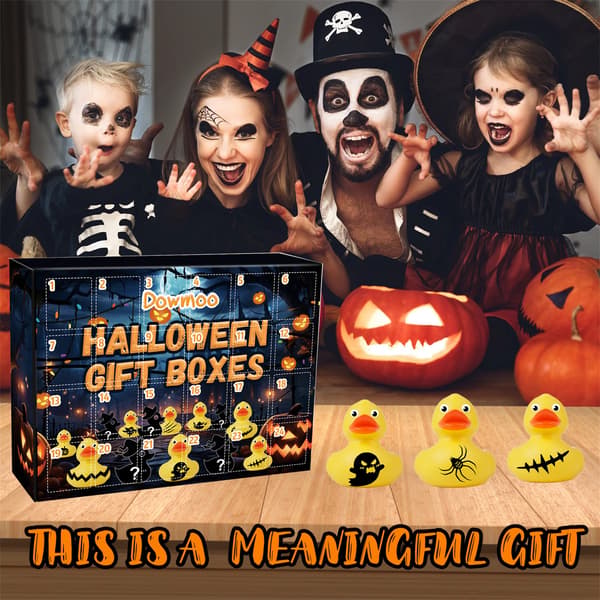 Halloween Blind Box, Söt Anka Tecknad Leksak Nedräkningskalender Present