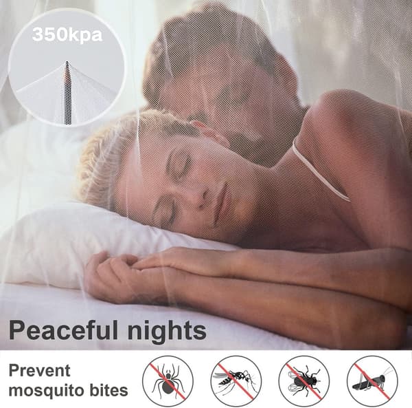 Large Mosquito Net Canopy for Single, King Size or Double Bed, Suitable for Insect Protection (XL)