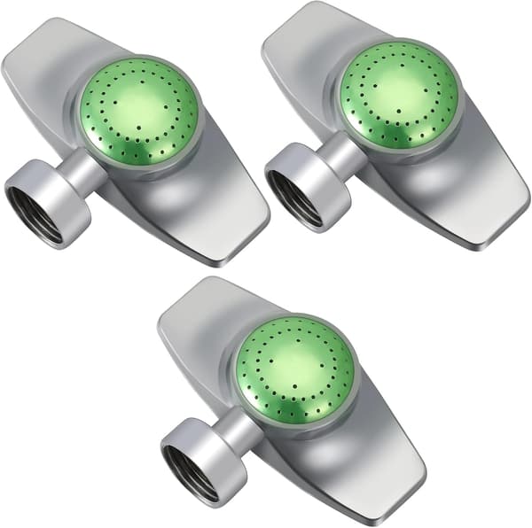 Metalsprinkler til haveplæne, grøn, 3 stk. grøn