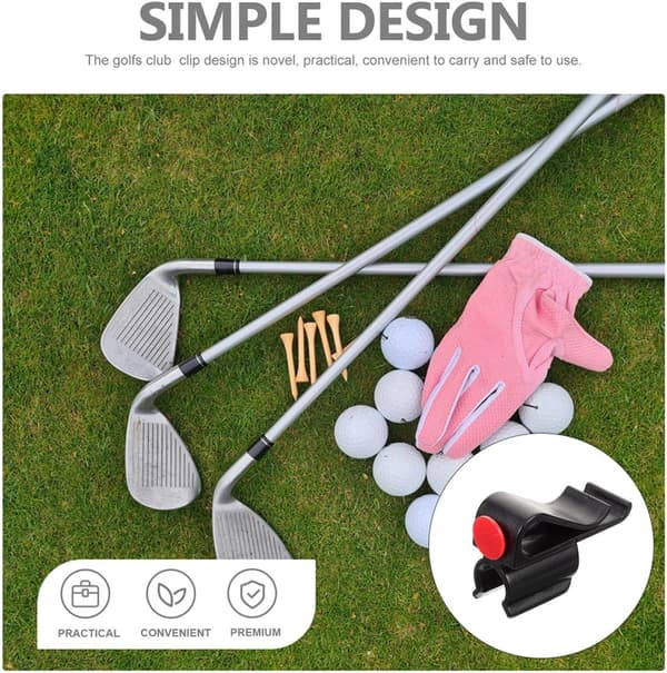 2 stk. Små Golf Putter Clips Golf Skaft Klemme Kølleholder til Tasketilbehør