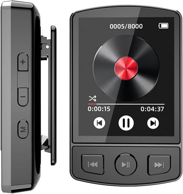 MP3-spiller med BT5.0 Digital Skjerm med Høyttaler Bærbar