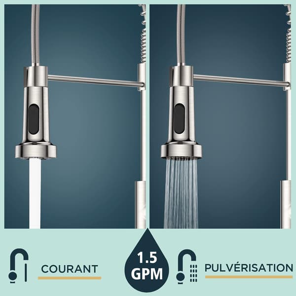 Kitchen Faucet, Kitchen Faucet with Pull-Out Spray 360° Swivel High Arc Sink Spray 2 Modes