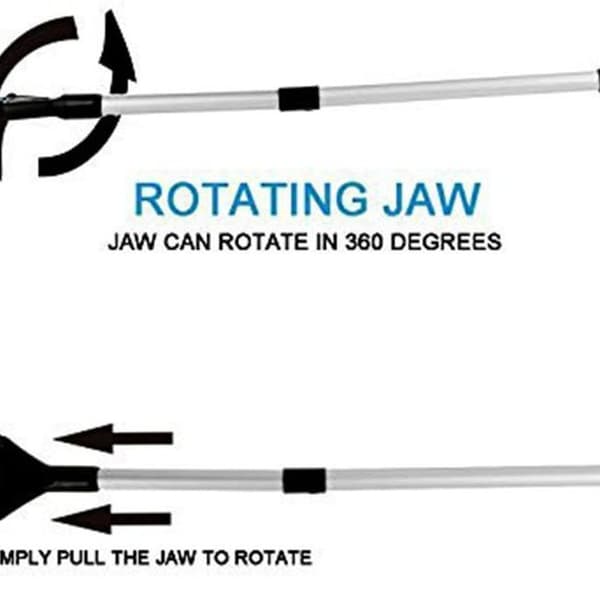 Fällbar gripare, 2-pack gripklämmor, roterbar gripklämma, skräpklämma, halkfri