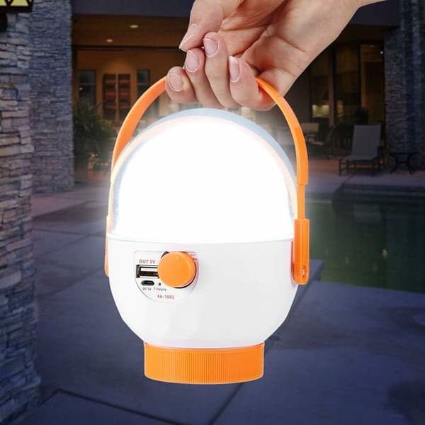 Emergency Lamp, LED Double-Layer Lampshade, High Light Transmittance, Durable for Camping Emergency Lamp KLB