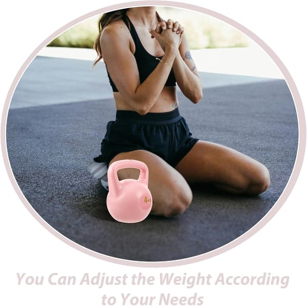 Pink Dual Handle Water-Fillable Kettlebell for Strength Training and Yoga