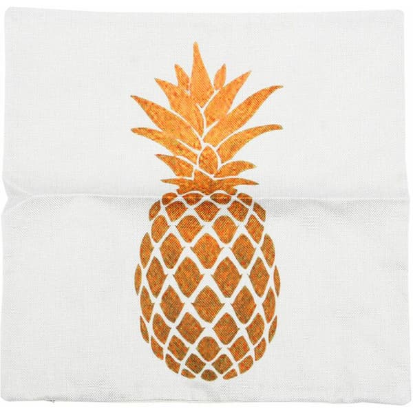 Square Linen Pillowcases Pineapple Pattern Decorative Living Room Bed Pillows Cover Sofa Decoration Gift (Style 15)