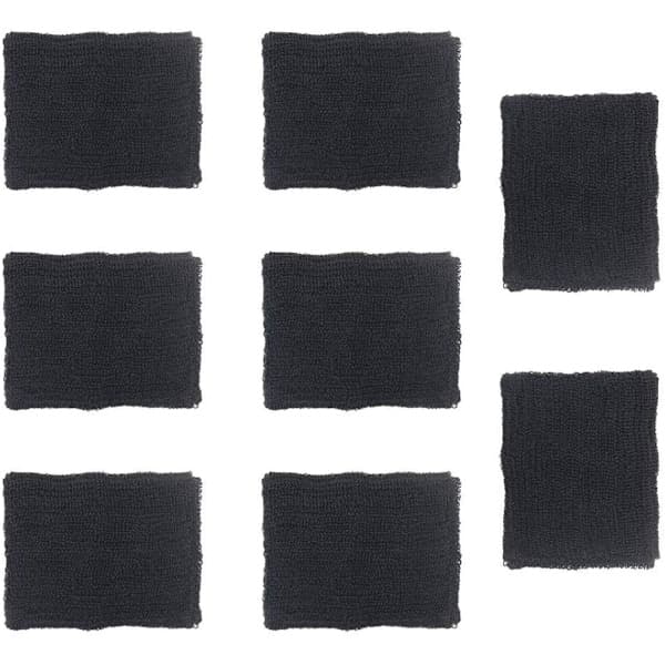 Sweet Thick Black Protective Elastic Sport Wristbands Sweatbands