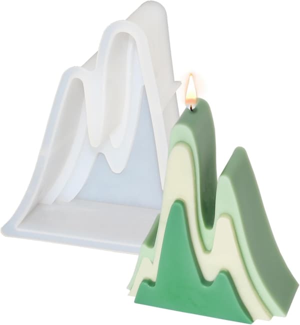 Creative Snow Mountain Candle Silicone Mold for Handmade Christmas Candle Making - Unique DIY Crafting Tool