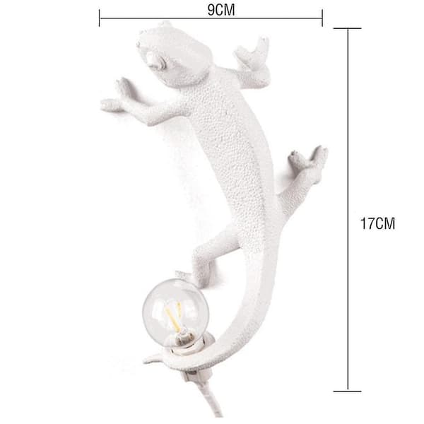 Warm White Chameleon Resin Wall Lamp (without bulb)