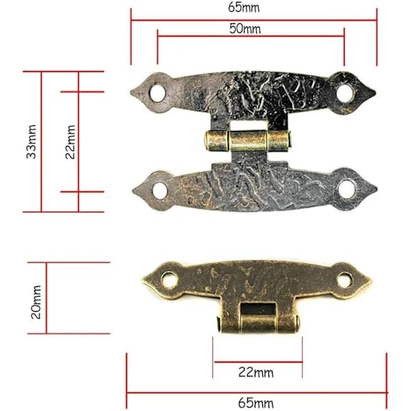 {xj}20 Pcs Antique Hinges, Decorative Hinges, Cabinet Hinges for C DXGHC