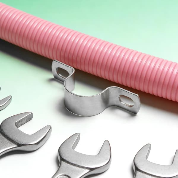 15 Pcs Heavy Duty Stainless Steel U-Brackets M25 Double Sided Pipe Clamps