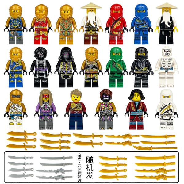 Ninja 1613 byggeklods minifigur lille partikel Min vs. Python gavelegetøj dukkespiller verden figur db 38 stk. Ca. 4,5 cm høj 38pcs Approximately 4.5cm high