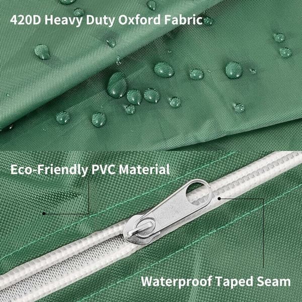 1 pc Bhas1000L UV-resistant 210D IBC water tank cover with drawstring and zipper