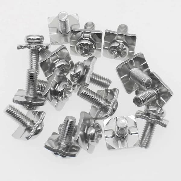 32 Pieces Square Plate Terminal Screws M3 Terminal Block Screws with 8x8mm Square