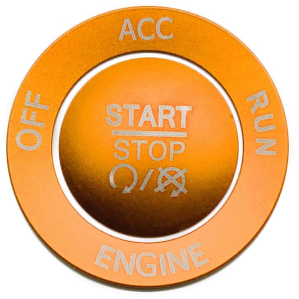 Motorstartknap Stopknap Cover + Ring Trim Tilbehør til Charger 2015-2020 (Orange)