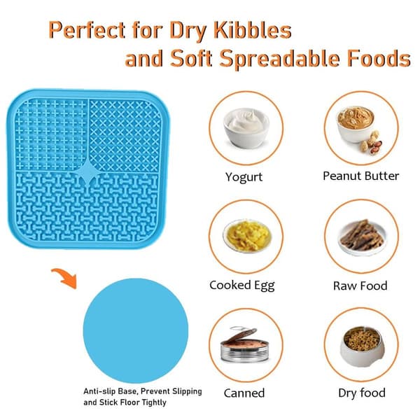 Dog Cat Lick Mat Peanut Butter Lick Pad Silicone Style 3 KLB