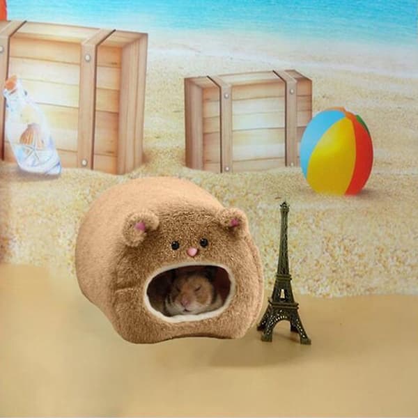 Vintervarm Hængekøje til Bur til Rotter Hamster Søde Bjørnehuse med Sengemåtte til Små Pelsdyr