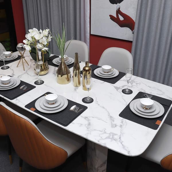 Felt Placemats 6-pack Non-slip Washable Heat Resistant and Coasters