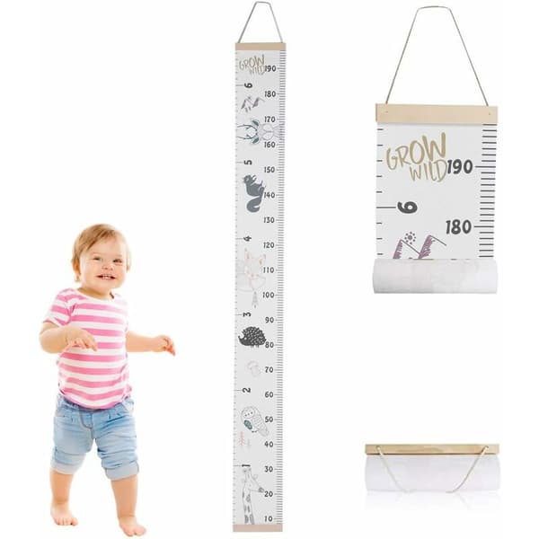 Kids Growth Chart Wall Graded Ruler Height Chart Growth Chart Stickers Self-Adhesive Kids Room Wall Decoration (1)-