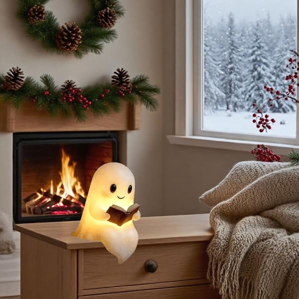 Halloween Cute Ghost Reading Lamp - Halloween Ghost Night Light - Halloween Decoration - Ghost Reading Book Lamp - Ghost Decoration ...